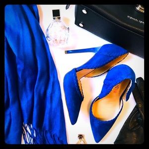 Pointy Toe Faux Suede Heels